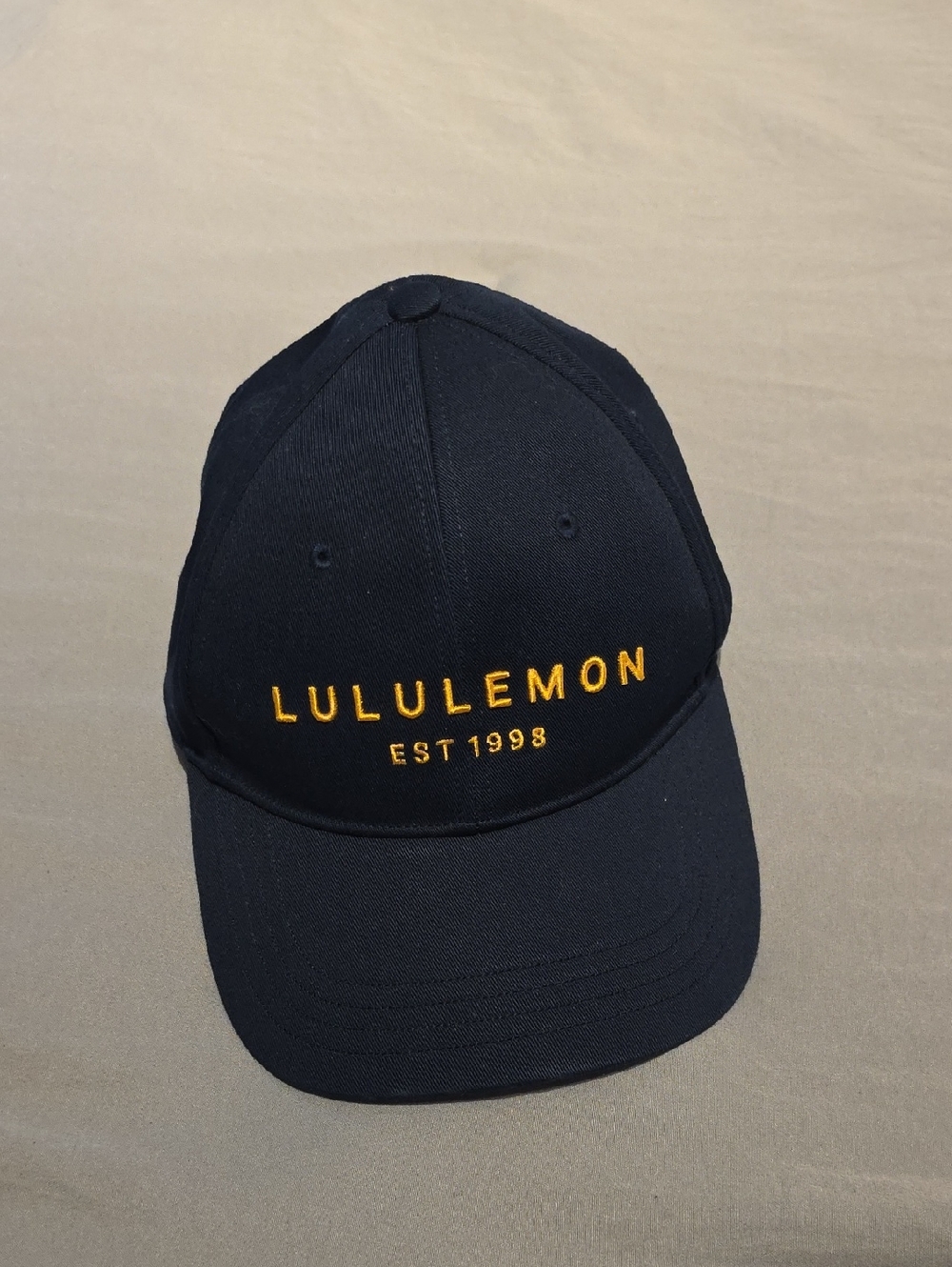 Lululemon Classic Baseball Cap with Gold Embroidered Logo NWOT